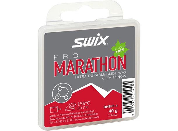 Swix Marathon Black Fluor Free Stor holdbarhet ved skitten snø