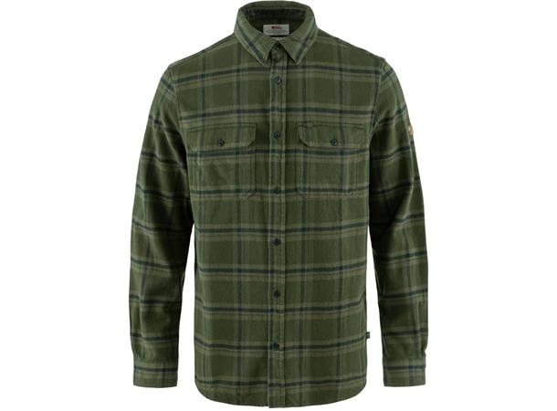 Fjällräven ÖVik Heavy Flannel Shirt M M Deep Forest-Laurel Green