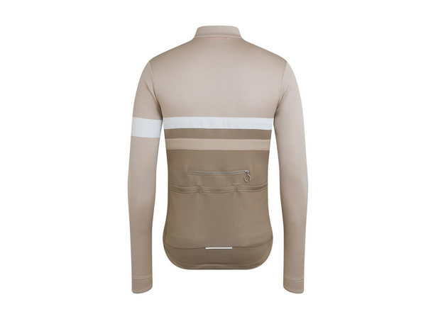 Rapha Men's Brevet Long Sleeve Jersey Stone/Dark Beige 